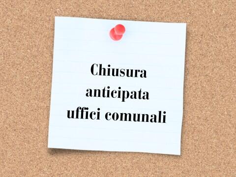 Immagine: Chiusura anticipata uffici