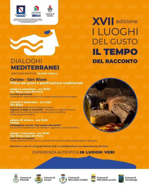 Dialoghi Mediterranei - Itinerario dal titolo "Filiera dei grani e panificazione tradizionale"